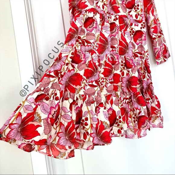 ZARA VOLUMINOUS TEXTURED TIERED DRESS - Picture 12 of 12